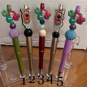 CUSTOM Handmade Writing Pens, Ariel and Scooby
